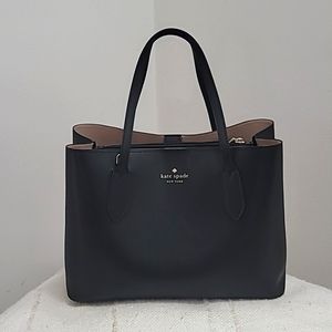Kate Spade refined grain leather satchel handbag